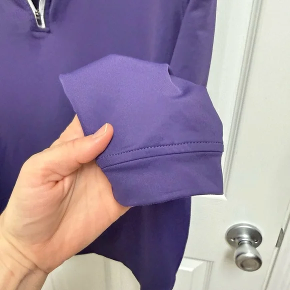 Peter Millar Purple Quarter Zip Pullover - Picture 5 of 9